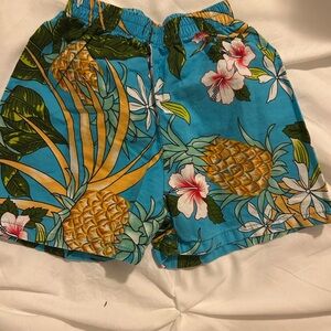 ALOHA Collection Blue Tropical Kids Shorts